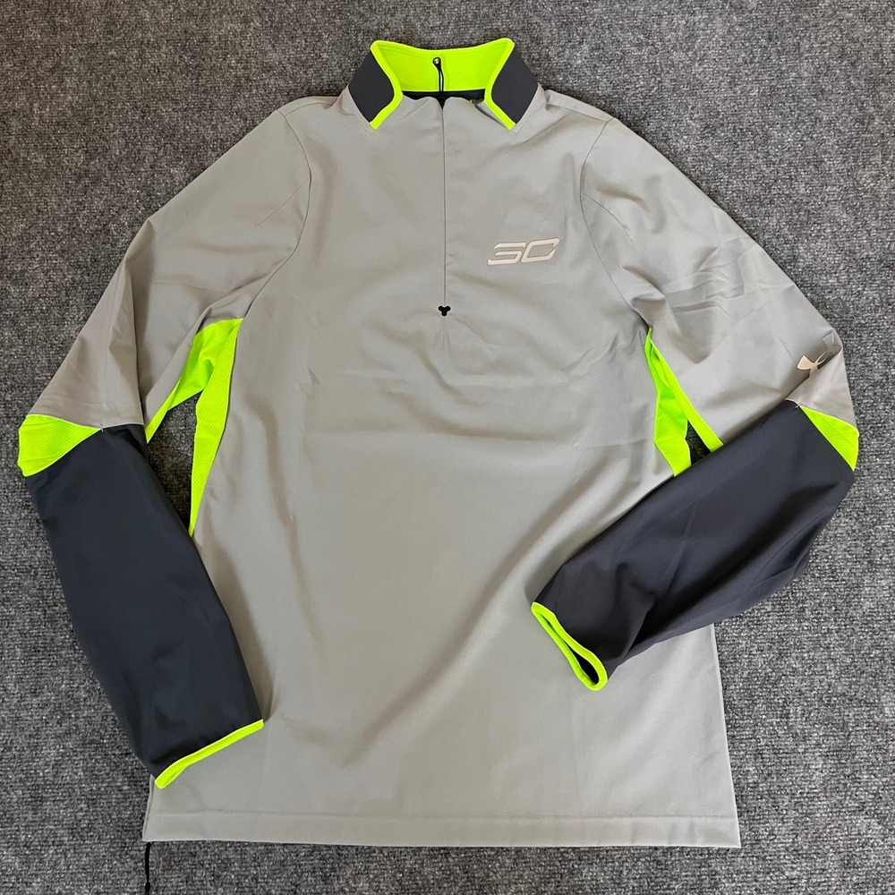 Under Armour SC30 Stephen Curry AllseasonGear Quarter Zip Pullover Grey Mens M